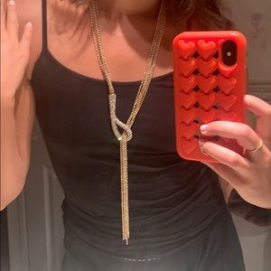 Gold statement necklace